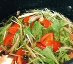 トマトと水菜の中華スープ